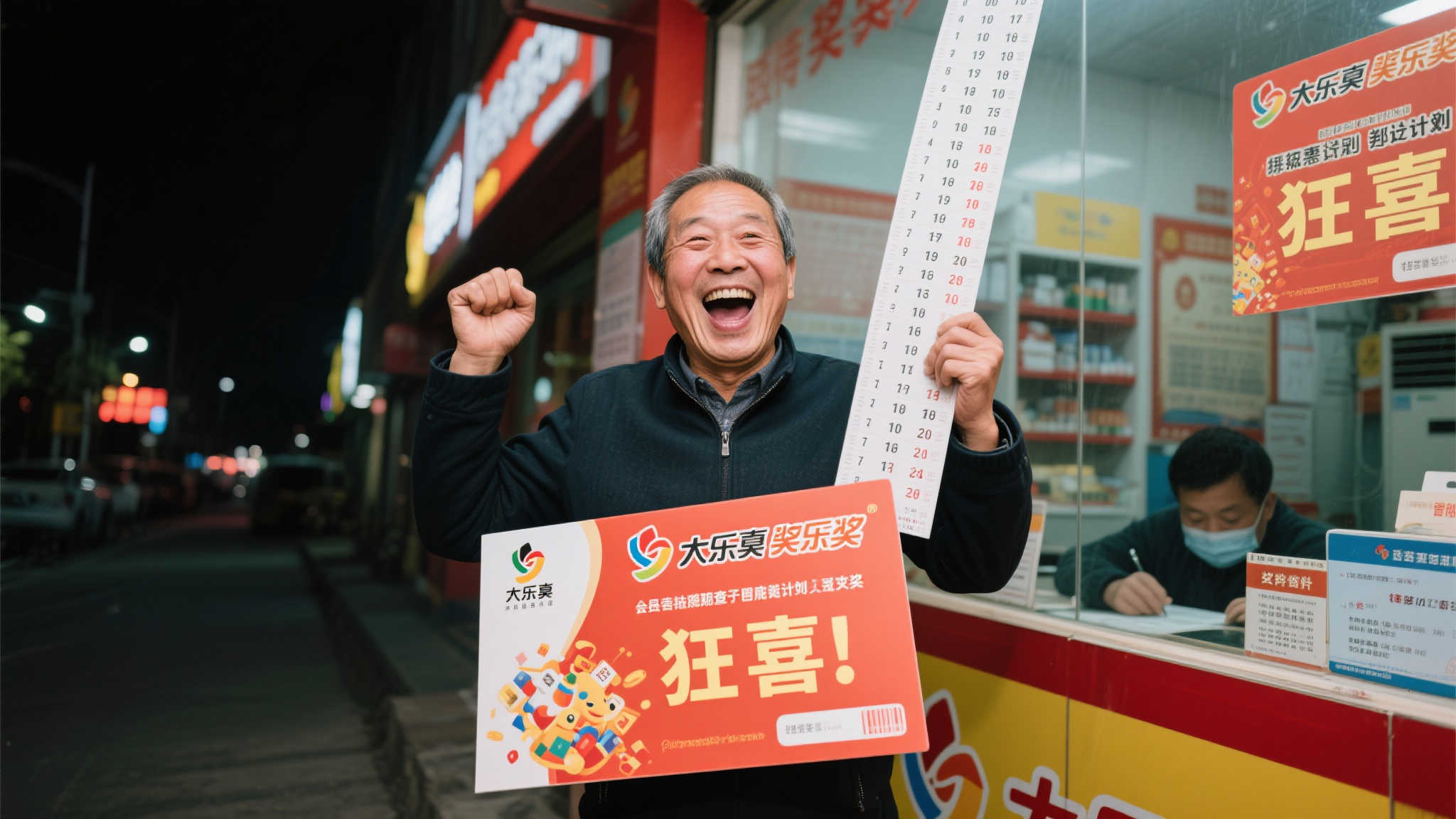 得知自己中得大乐透头奖后，这位老彩民的心