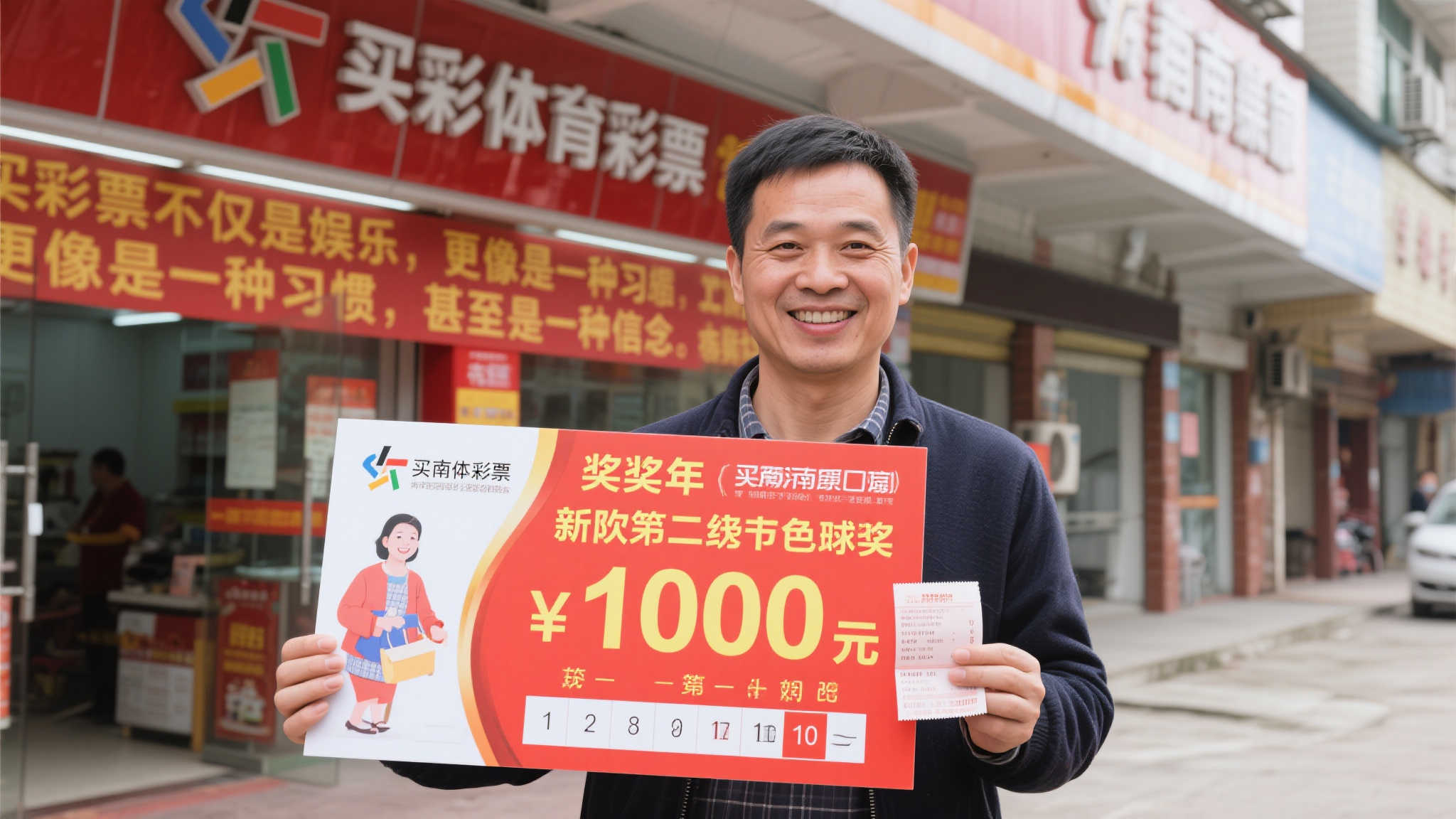 这位幸运彩民来自南方某小城，是一位普通的