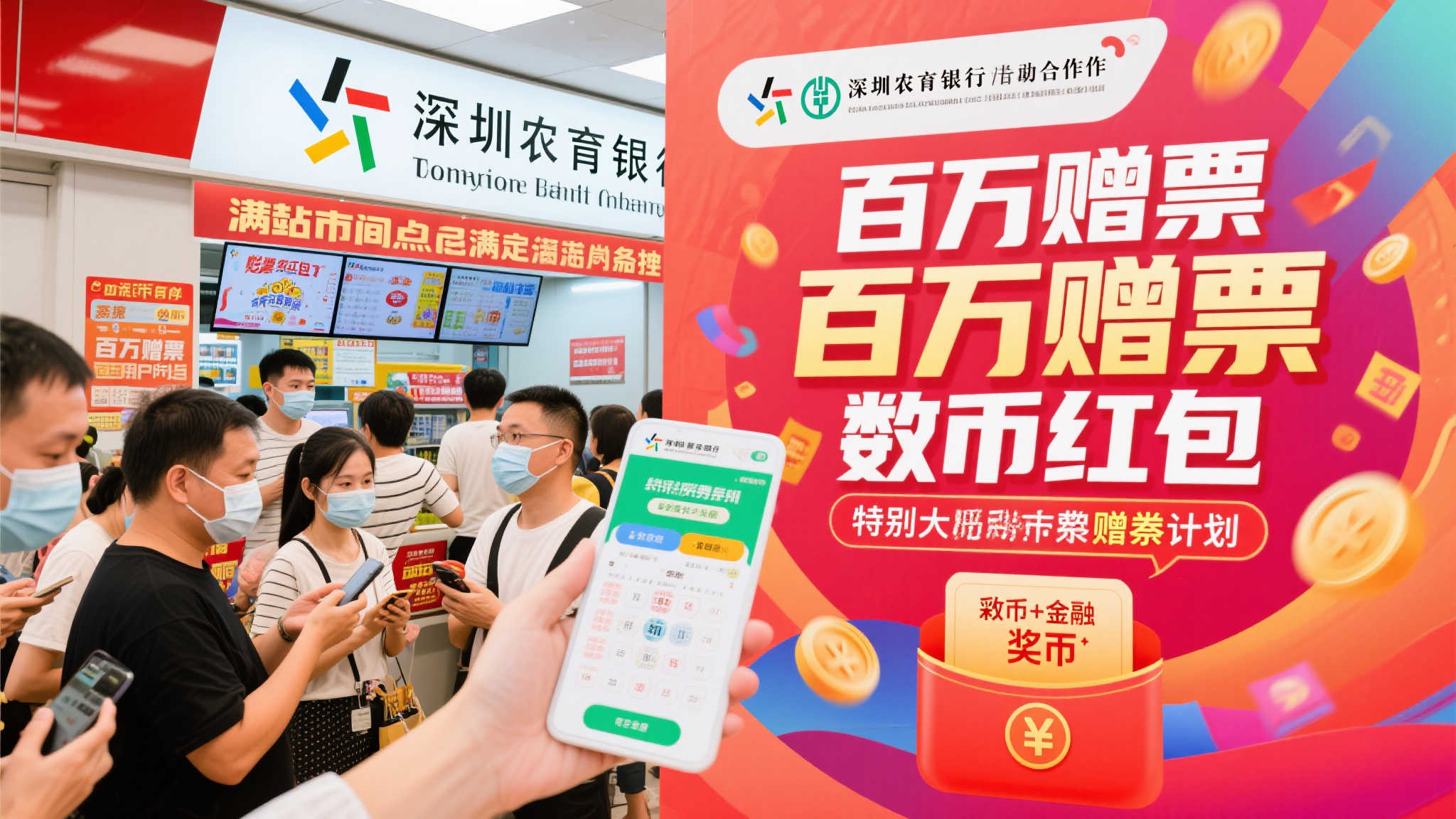 此次活动以“百万赠票”和“数币红包”为两