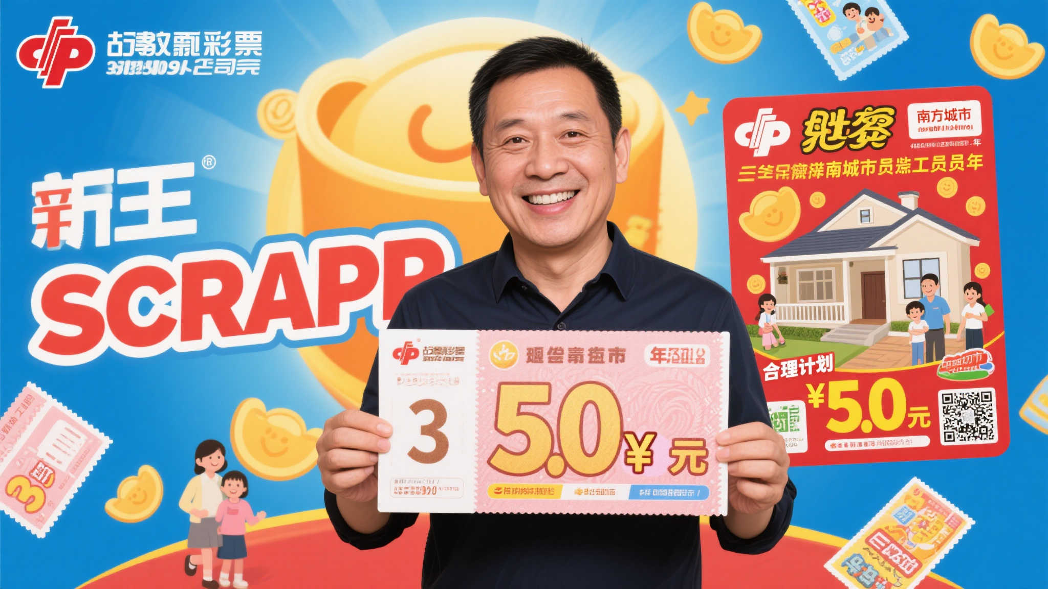 老彩民喜中福彩刮刮乐百万大奖 计划先购置新车