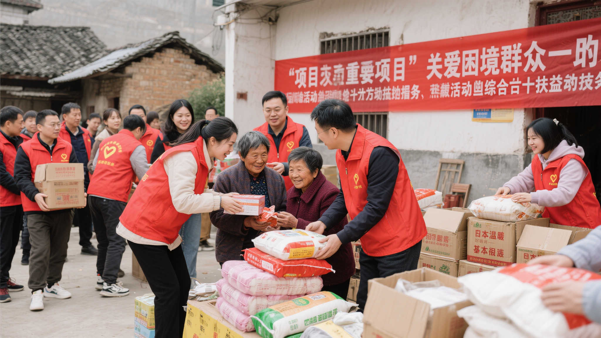 "关爱困境群众"<,是该项目的重要宗旨之