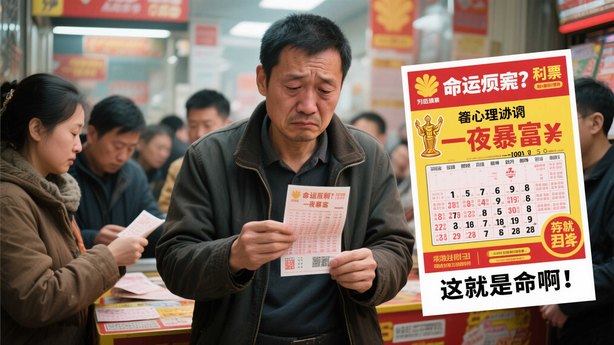 男子因1号之差与6亿彩票大奖擦肩而过,仅获700万:命中注定 命运无常:彩票背后的心理博弈
买彩票本