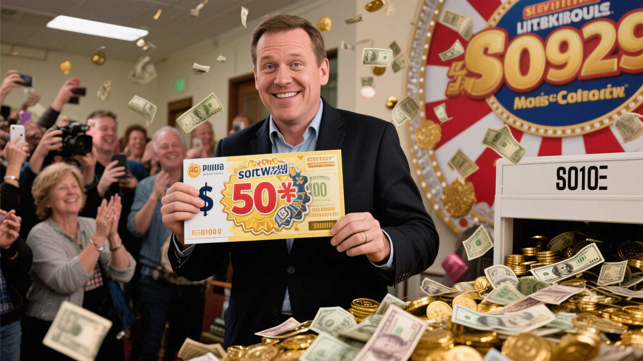 男子三天狂中三次大奖揽7千万，奖金藏匿仍坚守岗位